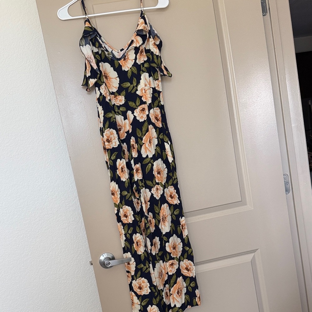 Forever 21 Navy Floral Maxi Dress